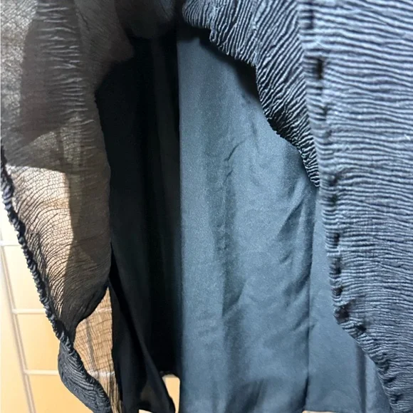 Floral Brocade Bustier dress with crinkle chiffon lined skirt - Picture 5 of 14